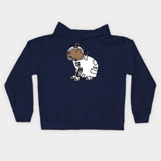 Capybara Astronaut Funny Animals in Space Kids Hoodie